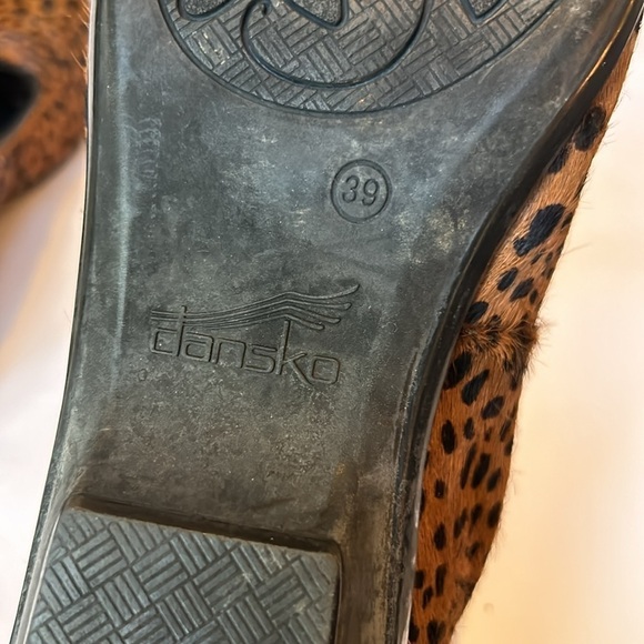 Dansko Calf Hair Leather Slip On Leopard Print Loafers Size EU 39 - Picture 11 of 11